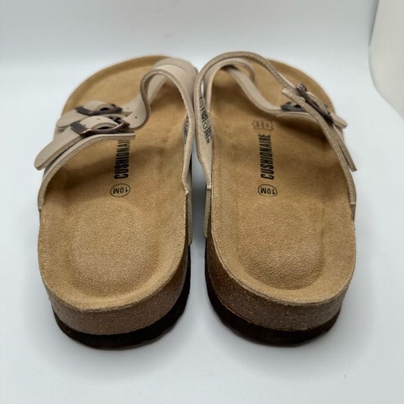 CUSHIONAIRE Women's Cork Footbed Sandal With +Comfort 10 SAND - Picture 4 of 7